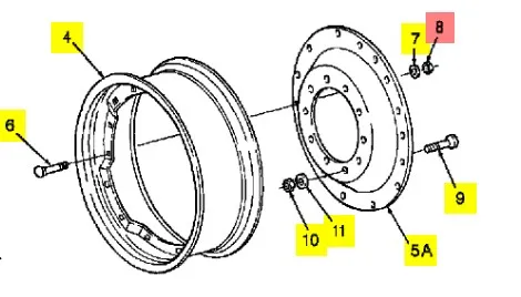 392530 - Гайка М16 диска колес. составн. перед. TGT8./Mg.