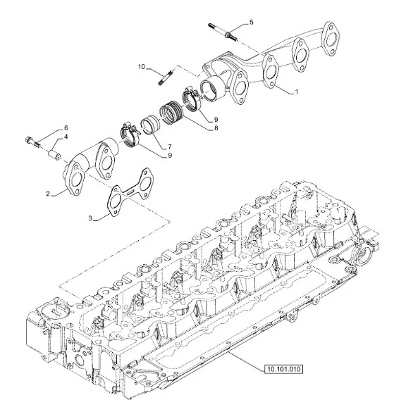4897889 - Коллектор выхлопных газов